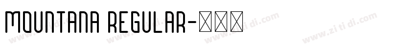 Mountana Regular字体转换